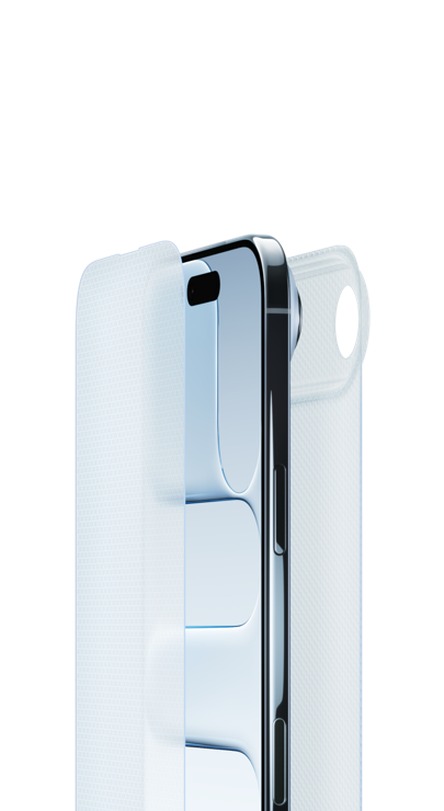 Le Ceramic Shield est séparé d’un iPhone.